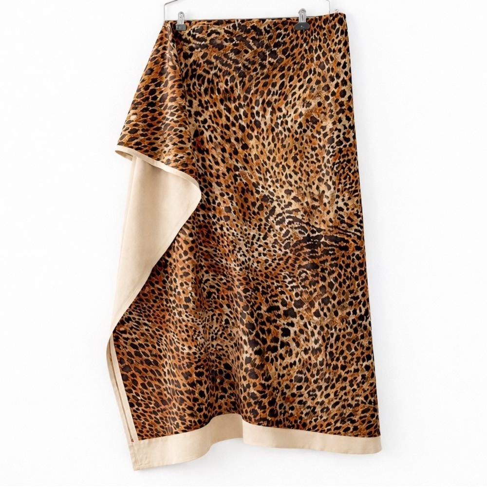 Reversible Leopard Print Microsuede Fabric Panel - 106 x 84